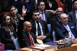الولايات المتحدة استخدمت حق النقض لإجهاض قرار مجلس الأمن دولة فلسطين العضوية الكاملة بالأمم المتحدة (الأناضول)