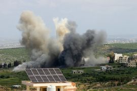 تصاعد الدخان في جنوب لبنان بعد قصف إسرائيلي (الفرنسية)