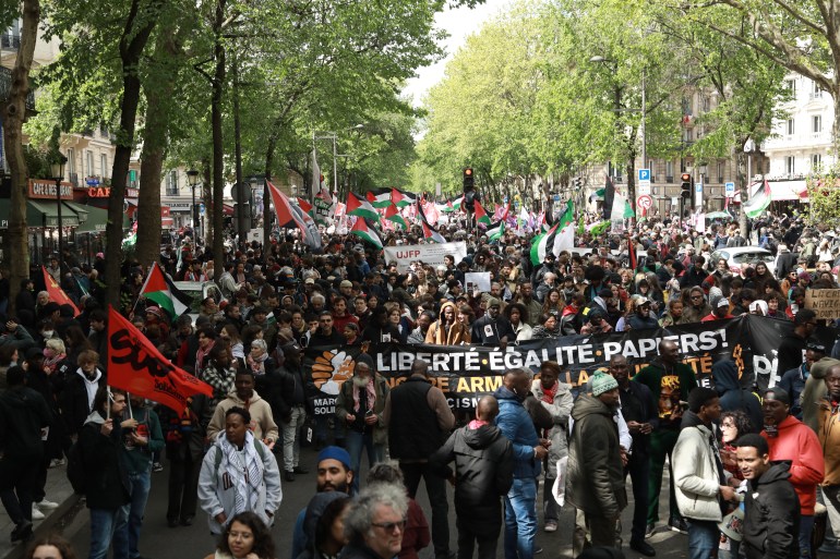 Fransa'nın başkenti Paris'te ırkçılık ve İslam düşmanlığına karşı protesto gösterisi düzenlendi. ( Mohamad Salaheldin Abdelg Alsayed - Anadolu Ajansı )