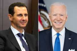 الكاتب أكد أن إدارة بايدن (يمين) تخفف الضغط بهدوء على نظام بشار الأسد (وكالات)