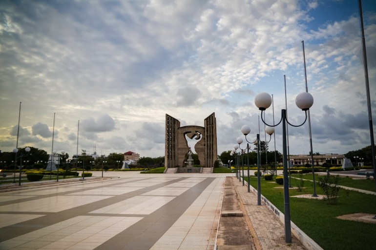 Exterior view to Monument de le independance - 31 october 2015 Lome, Togo