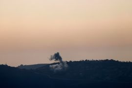 قصف إسرائيلي على بلدة بالجنوب اللبناني في وقت سابق (الفرنسية)