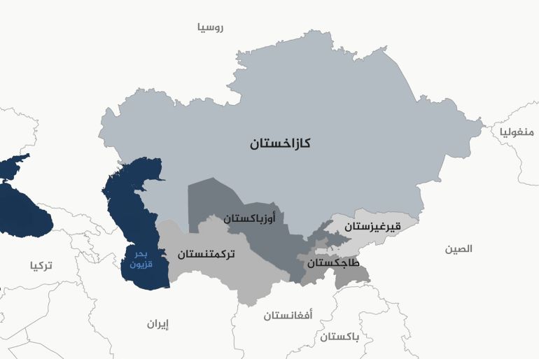 خريطة آسيا الوسطى