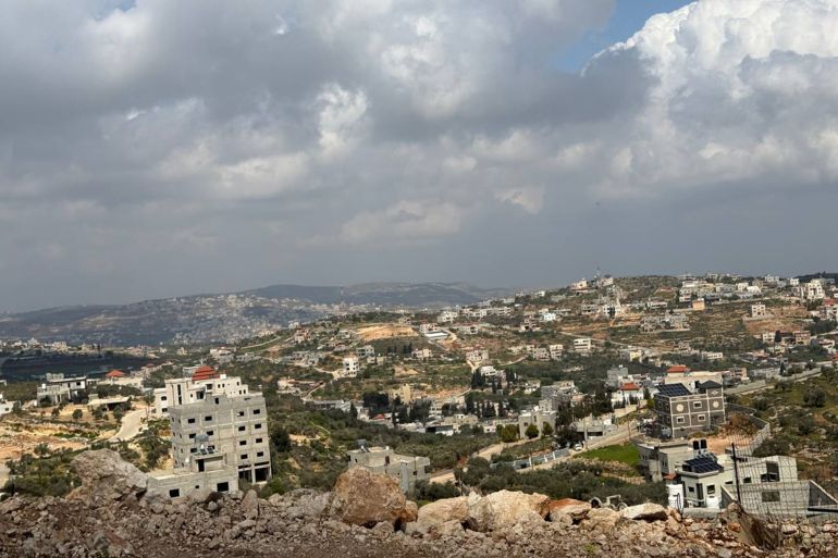 فلسطين - نابلس - قصرة - مشهد عام للبلدة -١٤- مارس- ٢٠٢٦ - خاص الجزيرة نت