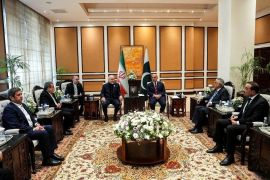 FILE PHOTO: Pakistan's Prime Minister Shehbaz Sharif meets with Iranian Parliament Speaker Mohammad Bagher Ghalibaf, as delegations from the United States and Iran are expected to hold peace talks, in Islamabad, Pakistan, April 11, 2026. Office of the Iranian Parliament Speaker/WANA (West Asia News Agency)/Handout via REUTERS/File Photo ATTENTION EDITORS - THIS PICTURE WAS PROVIDED BY A THIRD PARTY. BEST QUALITY AVAILABLE.