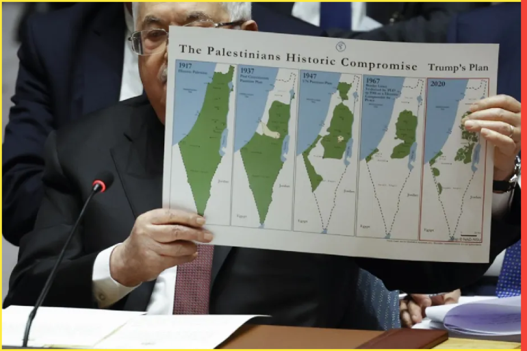 الرئيس محمود عباس لوّح بالعودة لقرار التقسيم الذي يعطي دولة فلسطين 44% من الأرض (الأوروبية)